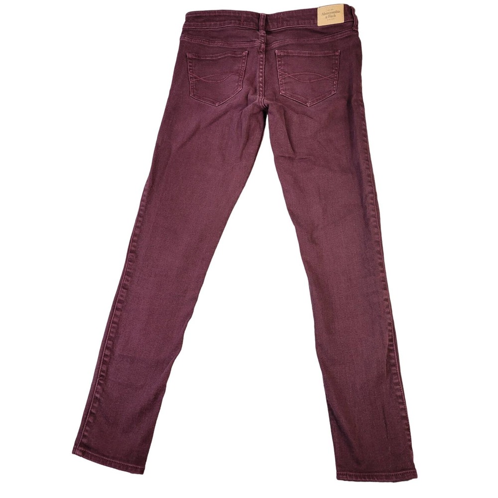 Abercrombie & Fitch Skinny Leg Jeans Women's Size 4 Slim Stretch Burgundy